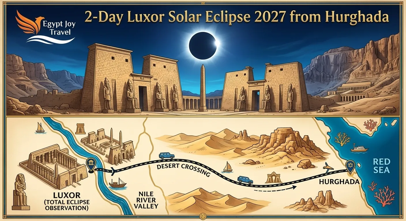 2-Day Luxor Solar Eclipse 2027 from Hrghada