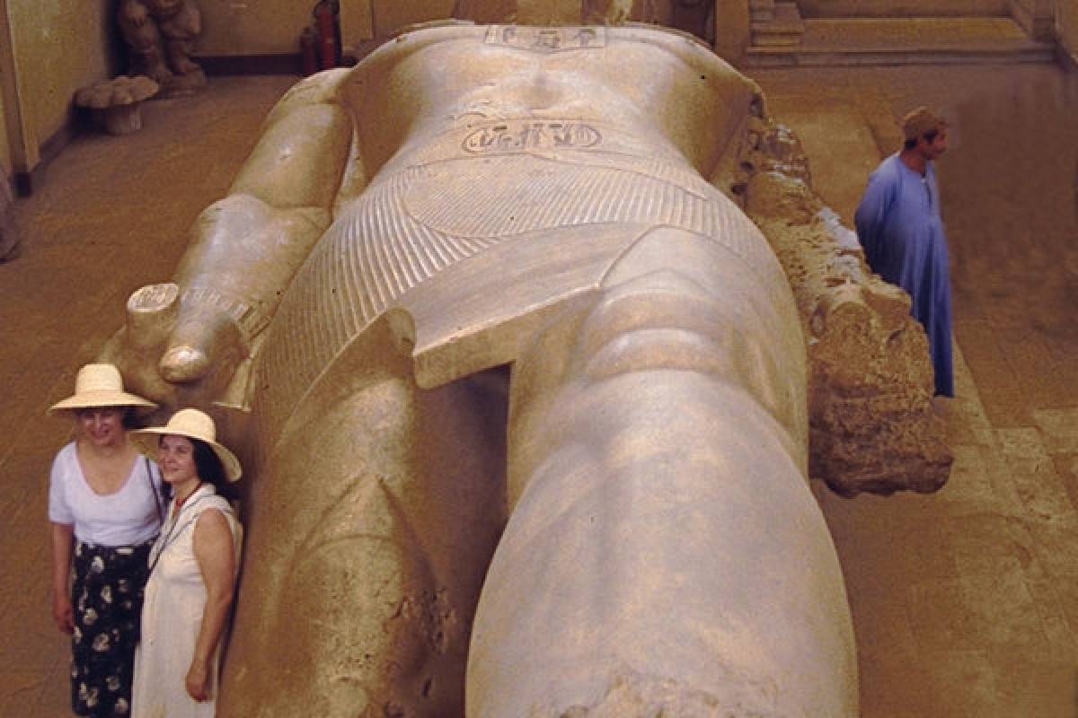 the colossal of Ramsses II at Memphis city 